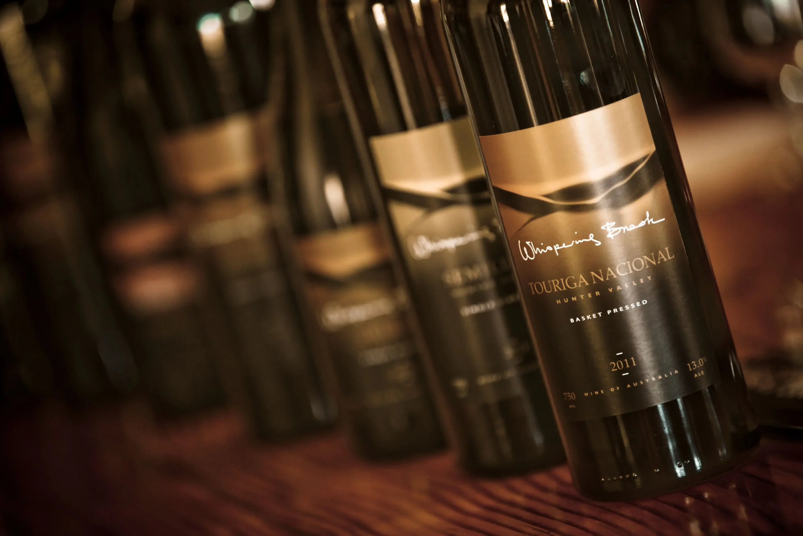 Whispering Brook wine bottles