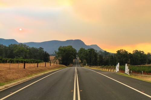 Road at sunset